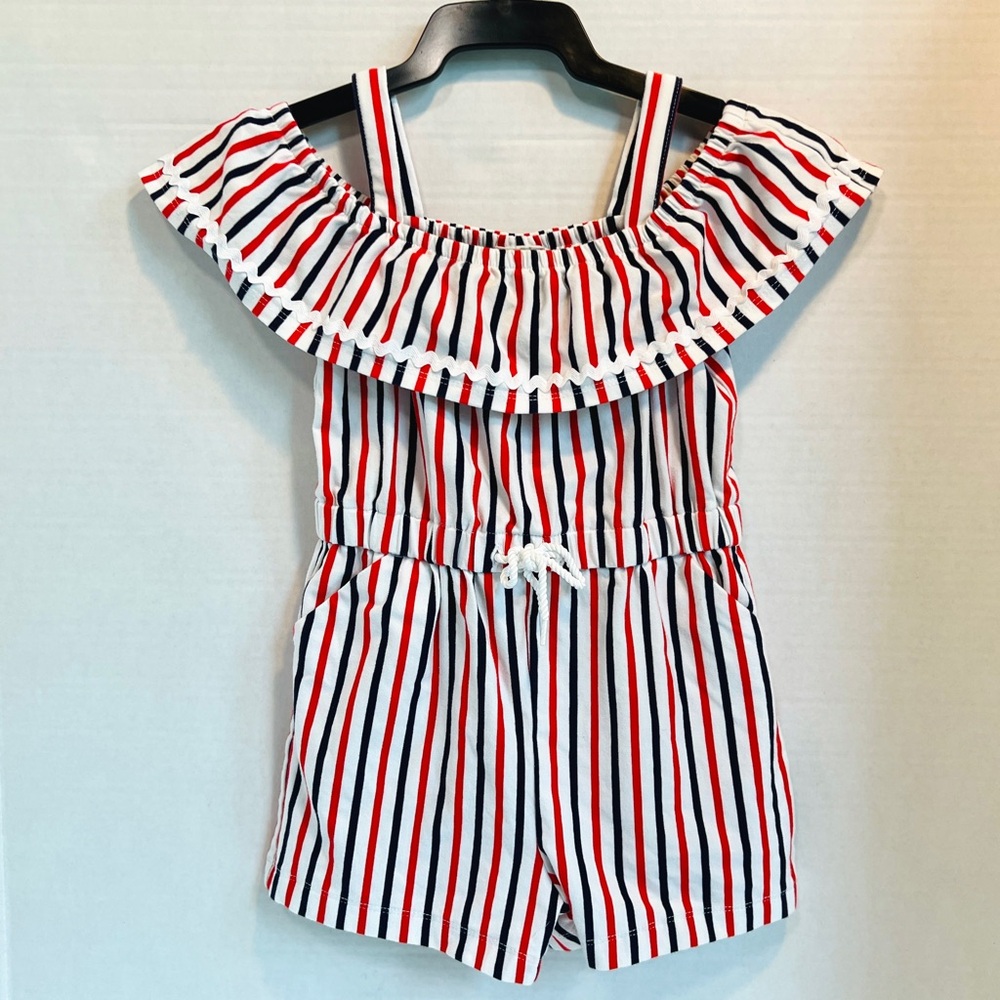 Janie and Jack Striped Kids Romper lightly used size 3